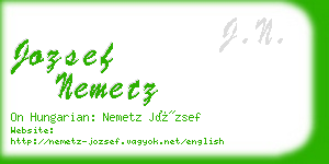 jozsef nemetz business card